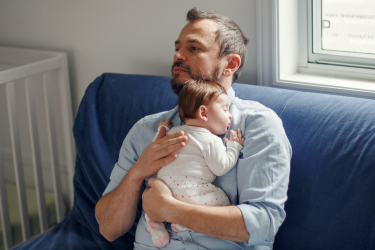 Père souffrant de dépression post-partum