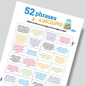 52 phrases À DÉCOUPER