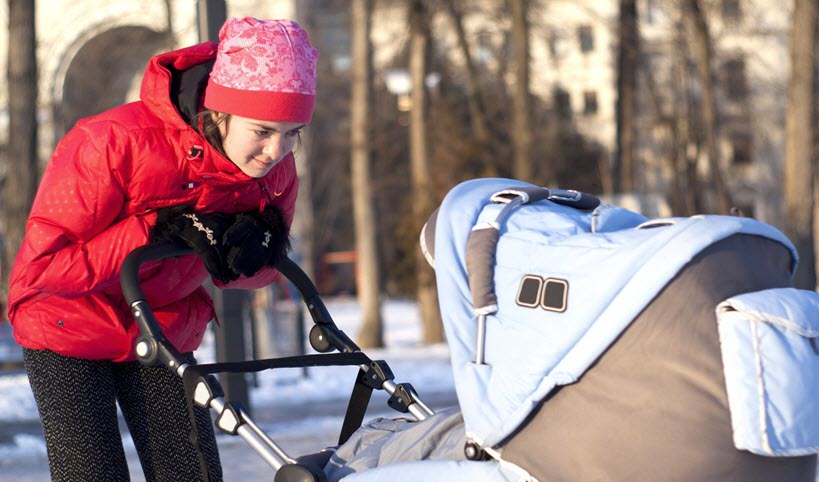 Sortir l'hiver avec un bébé