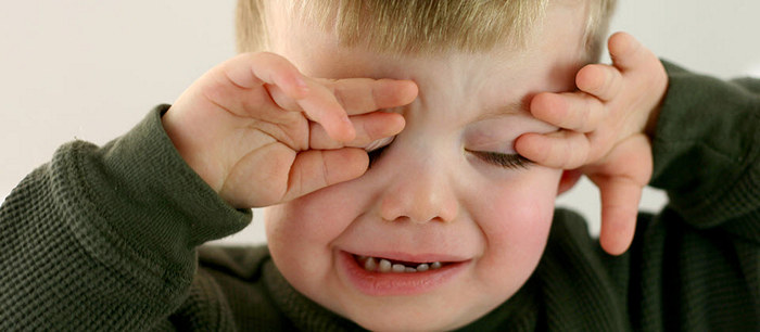 When a child hits themself