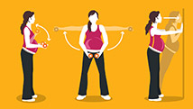 Grossesse et exercice: bras et épaules