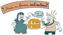 Grossesse: les contractions en bande dessinée