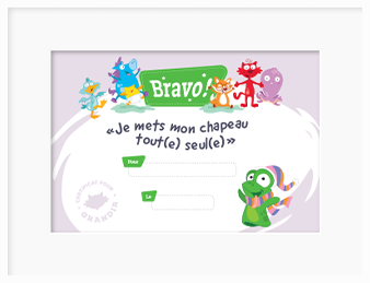 Je mets mon chapeau  tout(e) seul(e)