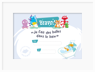 Je fais des bulles dans le bain