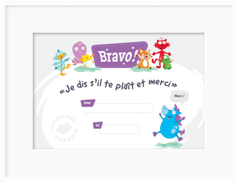 Je dis s'il te plait et merci